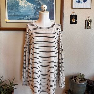 First Love Cream and Black Knit Top